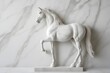 marble horse sculpture on the wall, wall art