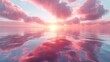 Soft pink heavens, holographic cloud whispers, pastel tranquility, serene gradient, visual lullaby, AI Generative
