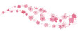 Cherry blossom flower pattern. Spring flower pattern illustration. Floral background. Vector illustraiton.