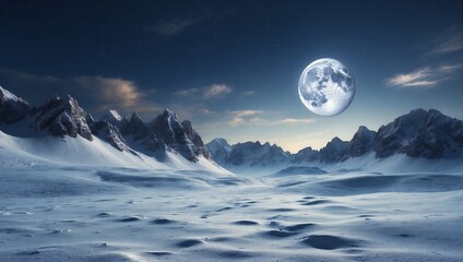 Poster - snow covered mountains