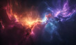 Colorful space galaxy cloud nebula, Generative AI 