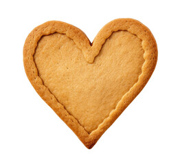 Wall Mural - Heart shaped cookie isolated on transparent background