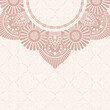 Greeting card or invitation template with mandala vector color illustration. Pastel color ethnic mandala decorative background. Islam, Arabic, Indian, ottoman motifs. Mandala vector card.