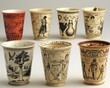 Craft cups that capture the essence of historical epochs viewed head-on Consider the design elements of the Victorian era, Ancient Greece, and the Renaissance, blending them into visually 