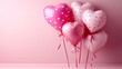 hugs and kisses backdrop props, floor, only hot-pink colors