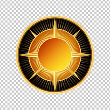 SunshineRetro Orange Rays Background Illustration