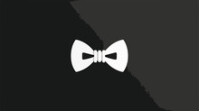 Bow Tie Icon. Internet Button On Black Background