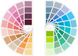 Color samplers with diverse range of shades and tints