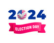 Vector USA Presidential Election Day 2024 design. US president voting campaign template for banner, background, poster.