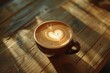 Artisanal Coffee With Heart Shaped Latte Art Detail