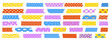 Set of Washi tapes. Design elements for decorations, scrapbooking, design templates, banner and sticker.
