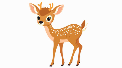  cartoon vector illustration of cute deer fawn 