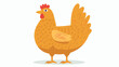 Fun chicken flat vector isolated on white background