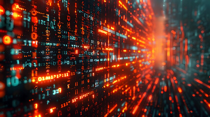 Dystopian Cybercrime Landscape Shrouded in Neon Glows and Hyper Textures