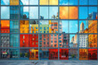Abstract reflections in city windows