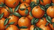 Wallpaper styled drawing of oranges