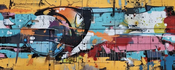 Wall Mural - Colorful Abstract Urban Graffiti Detail
