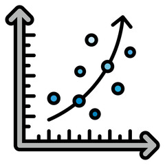 Wall Mural - Regression Analysis  Icon Element For Design