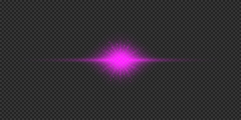 Wall Mural - purple horizontal light effect of lens flares