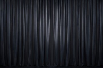 Wall Mural - solid black curtain backdrop ai-generated.