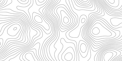 Wall Mural - Topographic map curves geographic line map pattern .panorama view black color wave curve lines .geographic mountain relief abstract grid .the concept map of a conditional geography map background .