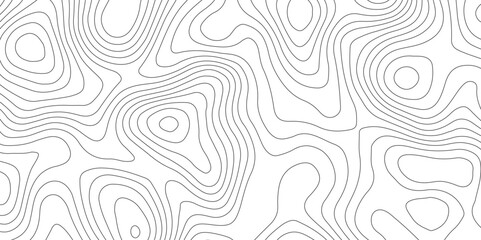 Wall Mural - Topographic map curves geographic line map pattern .panorama view black color wave curve lines .geographic mountain relief abstract grid .the concept map of a conditional geography map background .