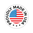 Made in Usa stamp tag label