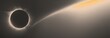 total solar eclipse, grain effect, gray colors, wide banner, space background