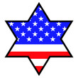 Star of David with american flag inside