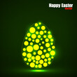 Abstract glowing Easter egg with circles