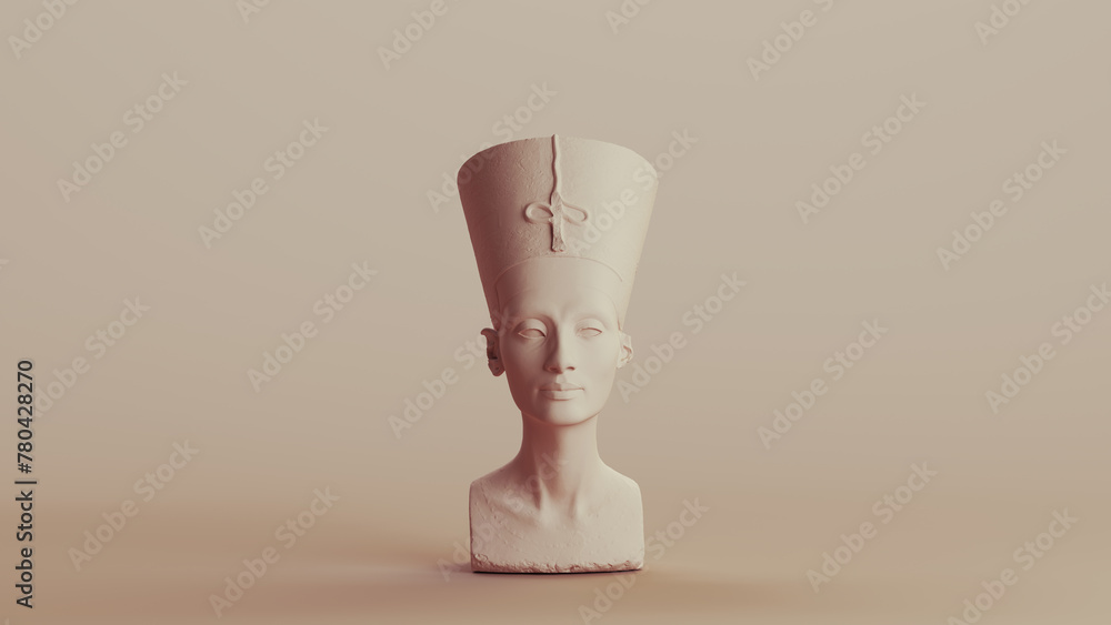Nefertiti bust African Egyptian queen women neutral backgrounds soft ...