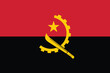 Vector illustration of the flat flag of  Angola 