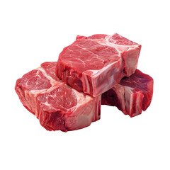 Canvas Print - Raw meat close up on transparent background