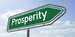 Arrow Signpost - 3d rendering - Prosperity