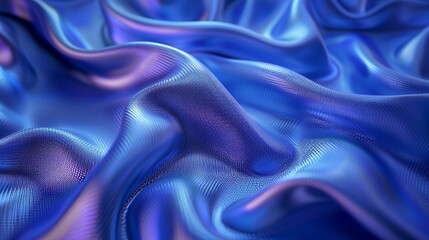 Wall Mural - purple and blue fabric with an all over image of waves