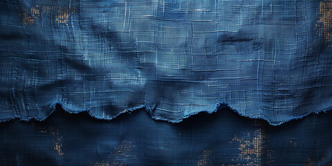 Wall Mural - Dark blue canvas texture background