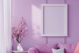 Fototapeta  - Nowoczesny pokój w kolorze fioletowym