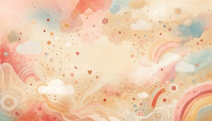 Wall Mural - Whimsical Playground of Colors and Patterns - AI Generated Digital Art