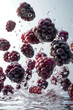 Blackberries in a Dance of Droplets