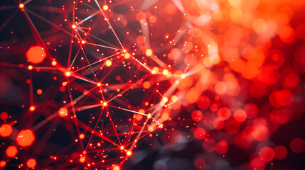 The Fabric of Connectivity: Abstract Visualization of Network Mesh, Representing the Intricate World of Data and Communication