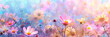 Cheerful watercolor background featuring a field of vibrant daisies, perfect for celebrating the joy and beauty of nature . Generative AI