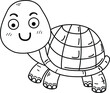 Hand drawn turtle character illustration, vector