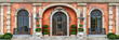 Vintage Doorway with Stone Arch, Traditional European Architecture, Detail of Heritage and Culture