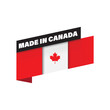 Made in Canada flag label ribbon