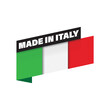Made in Italy flag label ribbon