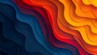 Abstract background featuring magic, beach, and phoenix elements. Deep blue, orange-red, and yellow-orange colors create a mesmerizing pattern with minimal design and negative space.