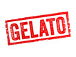 Gelato - is an Italian word that refers to a type of frozen dessert similar to ice cream, text concept stamp