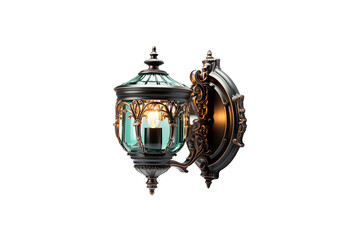 Wall Mural - Outdoor Wall Lantern on transparent background.