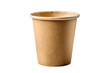 Empty brown paper cup isolated on white or transparent png