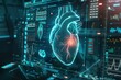 heart is in a medical laboratory one heart per second vs. the other